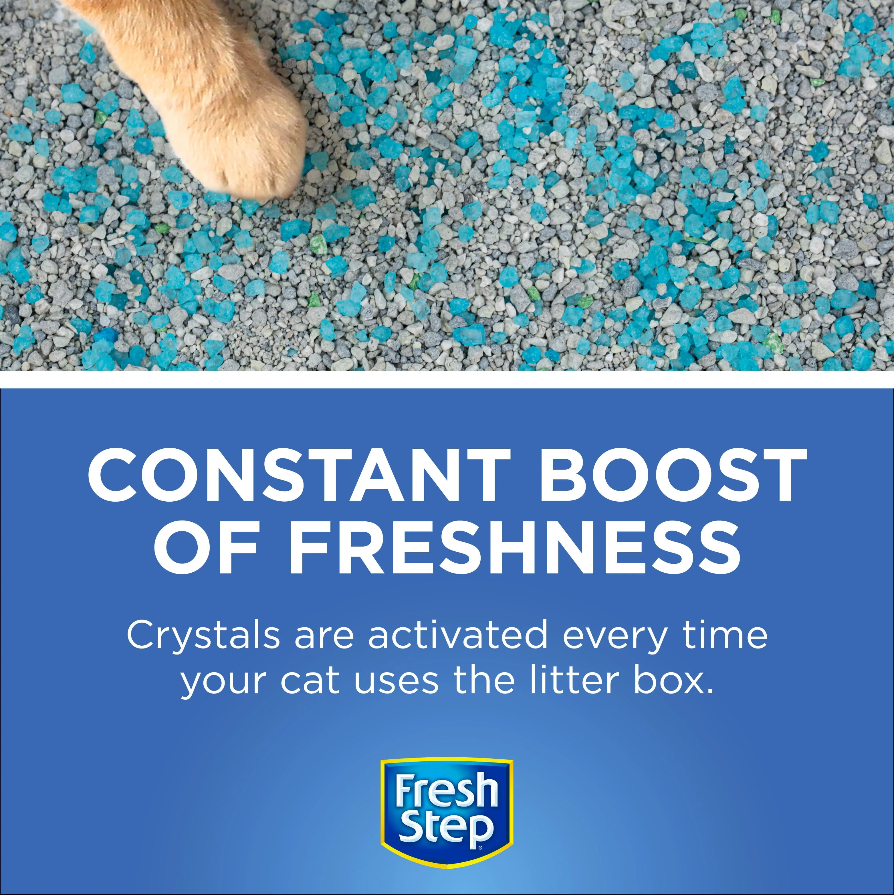 (2 pack) Fresh Step, Fresh Scent Cat Litter Box Scent Crystals, 15 oz | Cat Litter Box Deodorizer