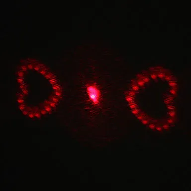 4 in 1 Red Laser LED Keychain - Silver