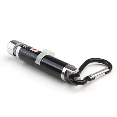 4 in 1 Red Laser LED Keychain - Silver