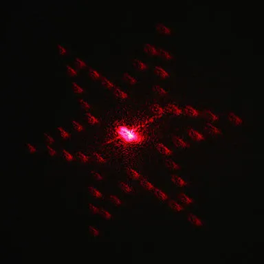 4 in 1 Red Laser LED Keychain - Silver