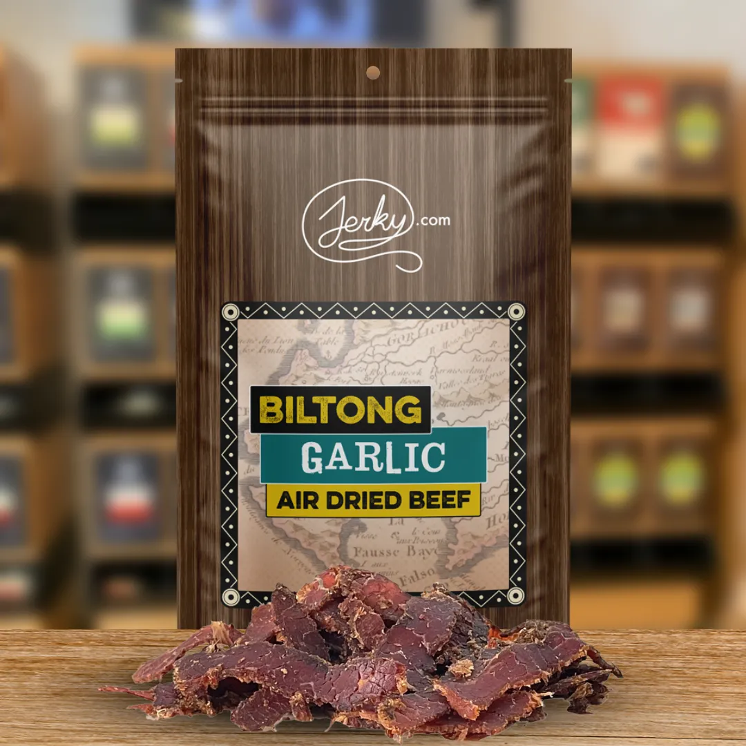 All-Natural Beef Biltong Jerky - Garlic