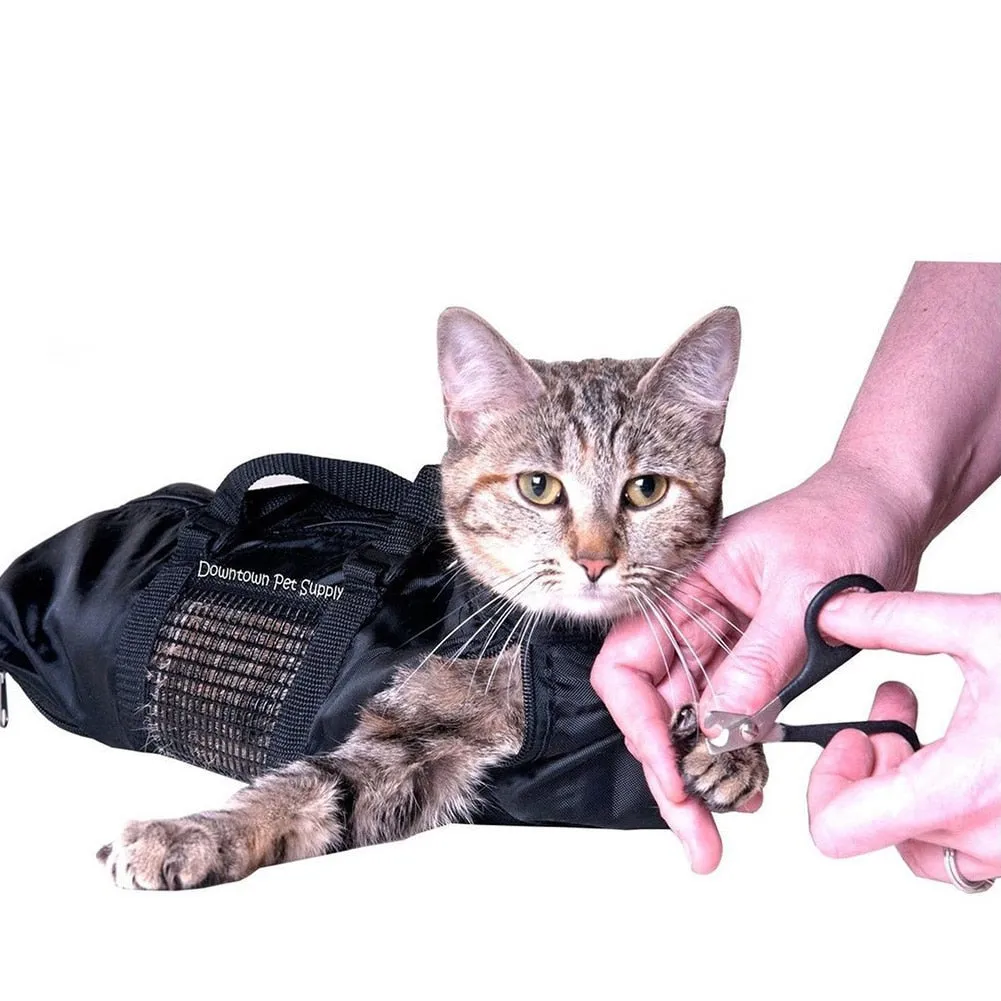 Cat Adjustable Grooming Retraint for Cat Baths, Pet Nail Trimming, medication and innjecting  administer, etc Anti Scratch Bite Restraint