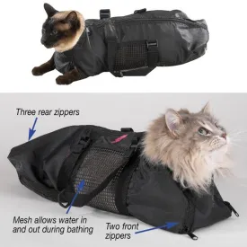 Cat Adjustable Grooming Retraint for Cat Baths, Pet Nail Trimming, medication and innjecting  administer, etc Anti Scratch Bite Restraint