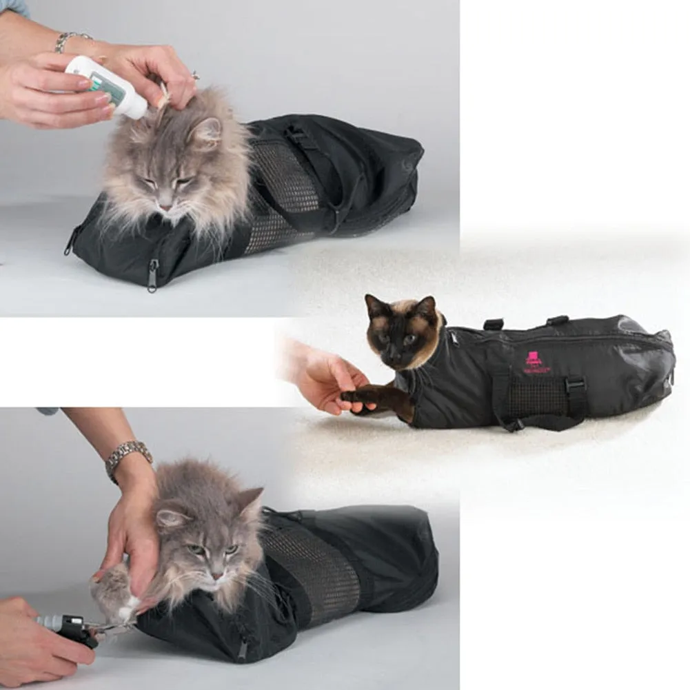 Cat Adjustable Grooming Retraint for Cat Baths, Pet Nail Trimming, medication and innjecting  administer, etc Anti Scratch Bite Restraint