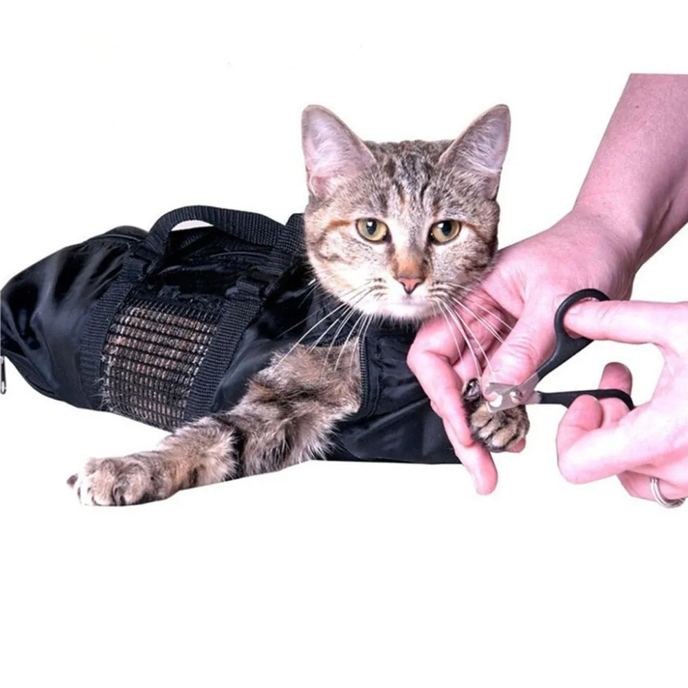 Cat Adjustable Grooming Retraint for Cat Baths, Pet Nail Trimming, medication and innjecting  administer, etc Anti Scratch Bite Restraint