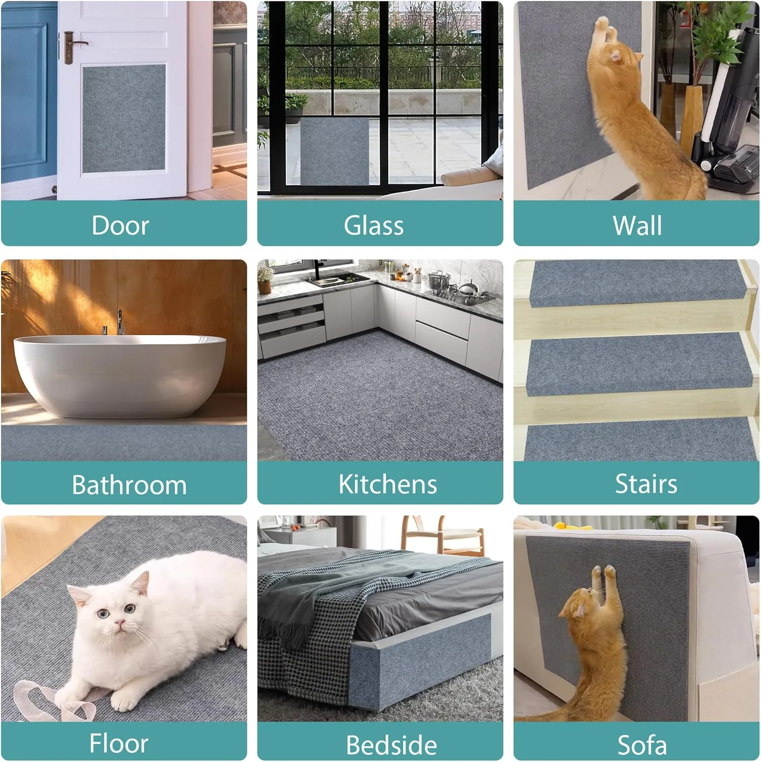 Cat Wall ScratcherCouch Corner Protectors for Cats78.7 * 15.8in Adhesive Carpet Remnants RollSticky Furniture Scratch Guards(Brown)