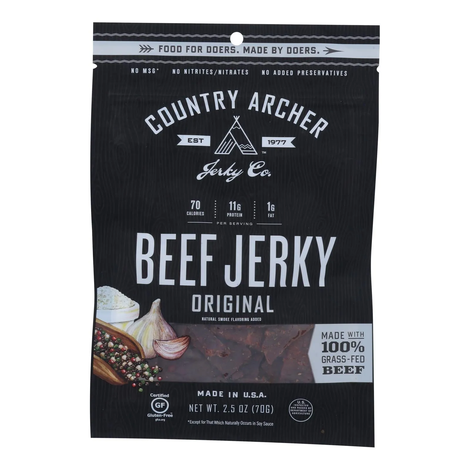 Country Archer Original Beef Jerky, 12 Pack, 2.5 Oz. Each