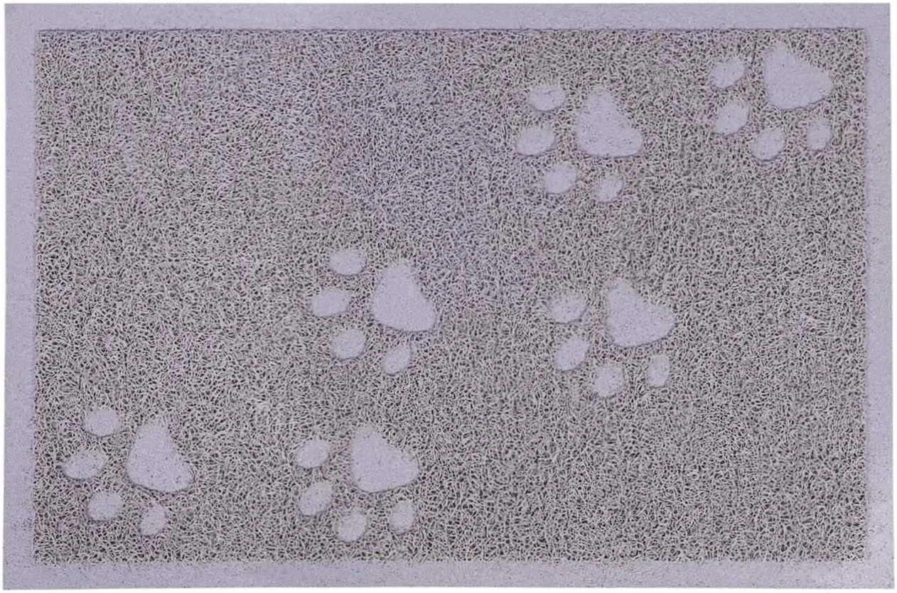 Darkyazi Cat Litter Box Mat for Floor Litter Trapping Mat Non-Slip Backing, Scatter Control, Easy Clean, Water Resistant, Soft on Paws (23.5" x 15.75",Gray Sand)