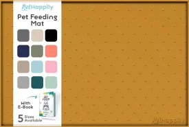Dog Food Mat - 28x18" Large Silicone Stove Top Protector, Pet Feeding Station With Raised Edges, Waterproof Cat Bowl Mat for Food and Water, Easy Clean, Protects Floors