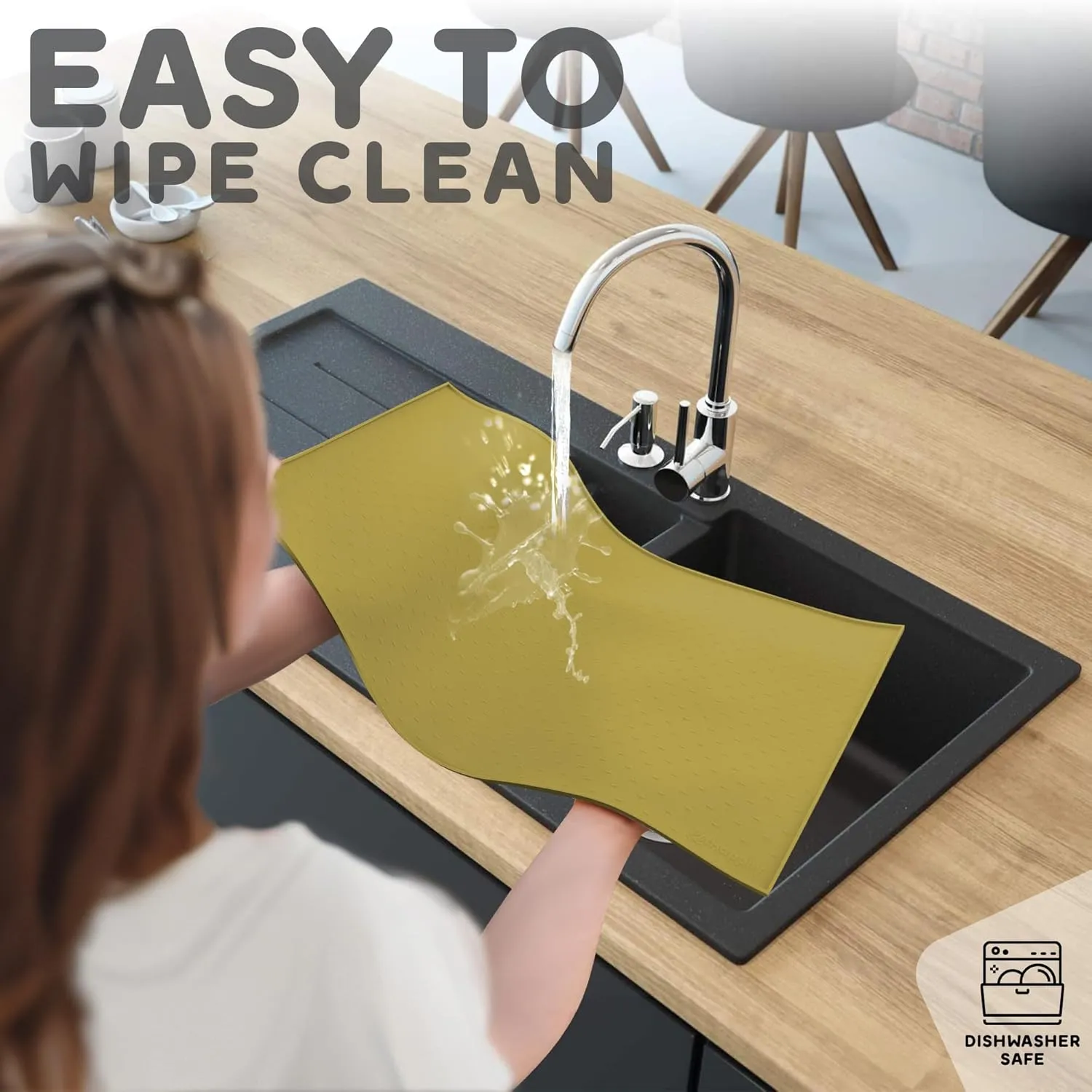 Dog Food Mat - 28x18" Large Silicone Stove Top Protector, Pet Feeding Station With Raised Edges, Waterproof Cat Bowl Mat for Food and Water, Easy Clean, Protects Floors