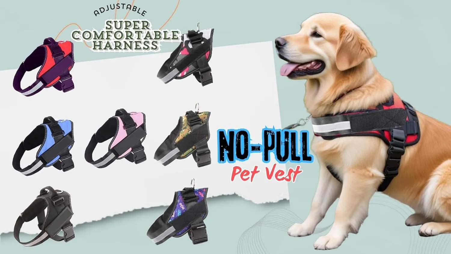 Dog Harness Medium Sized Dog, Harness Small Size Dog, Bull Dog Harness, Escape Proof Dog Harness, Do Not Pet Dog Harness, Front Clip Harness Dog. (Blue, Small)