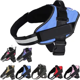 Dog Harness Medium Sized Dog, Harness Small Size Dog, Bull Dog Harness, Escape Proof Dog Harness, Do Not Pet Dog Harness, Front Clip Harness Dog. (Blue, Small)