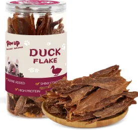 Dog Treats Jerky Duck Crisp Flakes, 1% Taurine Added, 6oz (170g), Duck Jerky Chip Flakes, High Protein Dog Training Rewards, Rawhide-Free, Gluten-Free
