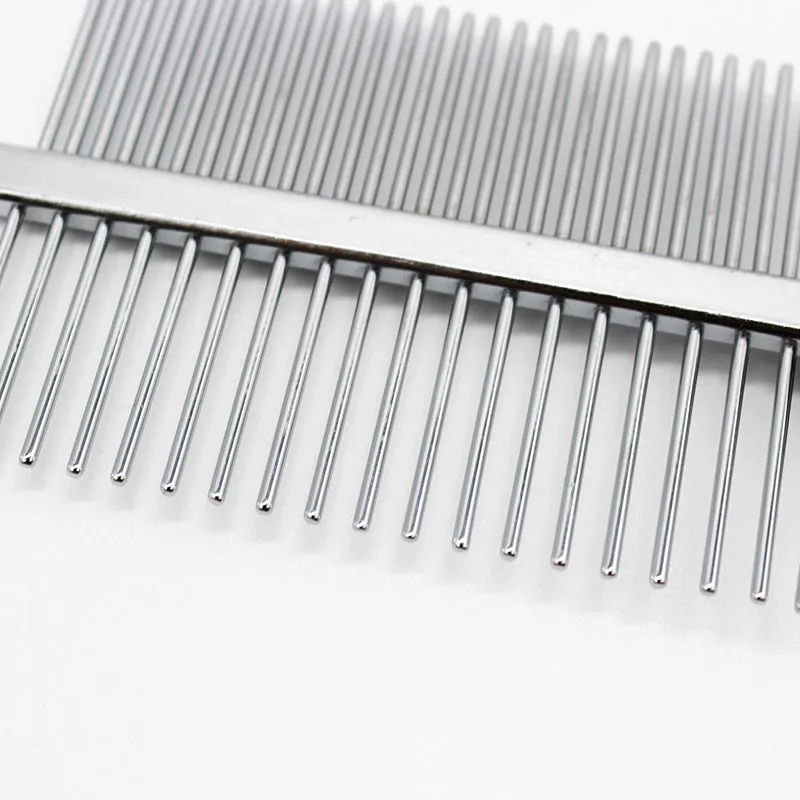 Double-Row Pet Grooming Comb – Dense & Sparse Teeth for Easy Detangling
