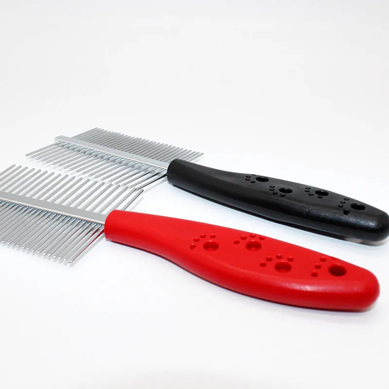 Double-Row Pet Grooming Comb – Dense & Sparse Teeth for Easy Detangling