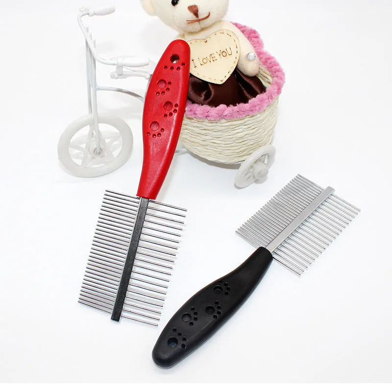 Double-Row Pet Grooming Comb – Dense & Sparse Teeth for Easy Detangling