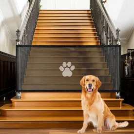 Duty Dog Gate for Stairs & Doorways - 29" Tall Adjustable Pet Safety Gate with Breathable Mesh Screen, Indoor Stair Barrier Fits 41" Wide Openings