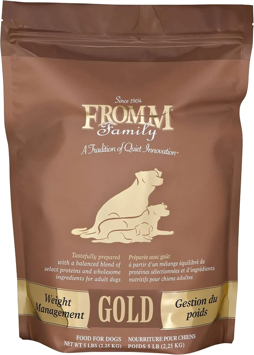 Fromm Weight Management Gold Premium Dry Dog Food - Weight Management Dog Food for Medium & Small Breeds - Turkey Recipe - 5 lb