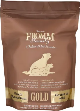 Fromm Weight Management Gold Premium Dry Dog Food - Weight Management Dog Food for Medium & Small Breeds - Turkey Recipe - 5 lb