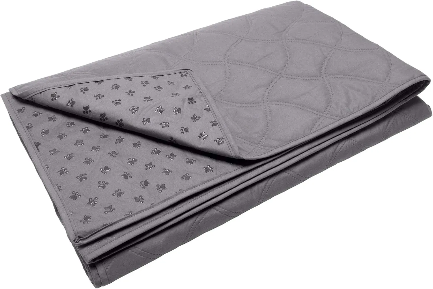 Furhaven Waterproof & Non-Slip Queen Size Mattress Cover Protector for Dogs & Cats, Washable, For Beds, Couches, & Car Seats - Quilted Twill Blanket Mattress Cover - Gray, Large/Queen Size
