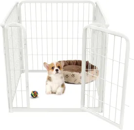 FXW Homeplus Dog Playpen for Indoor Use - Stress-Free and Safe Play, Heavy Duty 24 Inch 4 Panels Dog Pen for Puppies and Small Dogs, WhitePatented