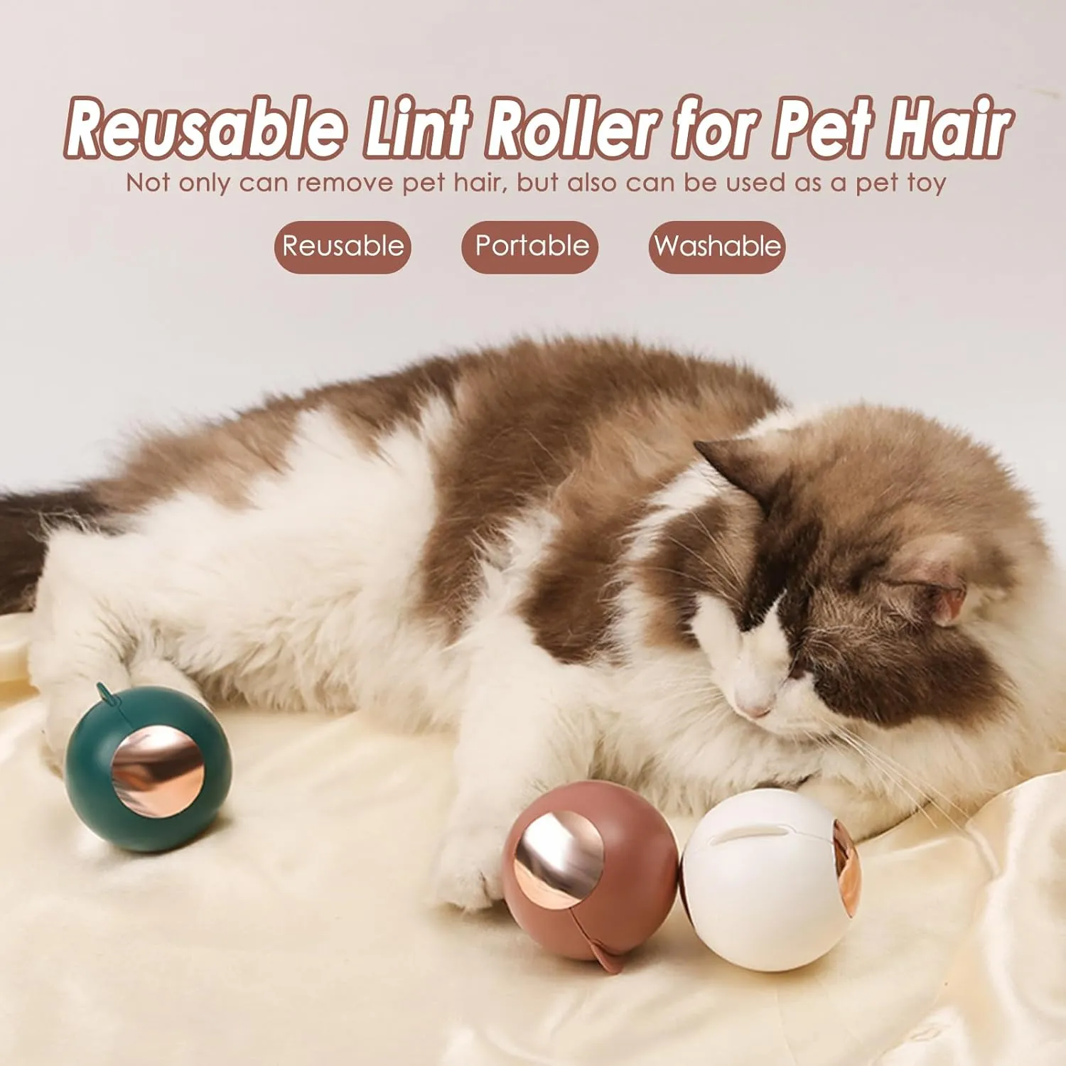 Hasxnta Washable Reusable Gel Lint Roller for Pet Hair,Sticky Portable Pet Hair Removal Tool for Clothes,Dust Fuzz Fur for Travel Household (Pink)