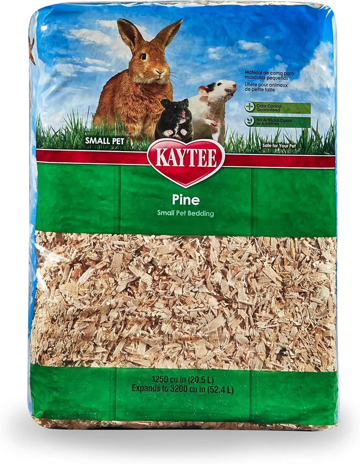 Kaytee Small Animal Pine Bedding For Pet Guinea Pigs, Rabbits, Hamsters, Gerbils, and Chinchillas, 52.4 Liter