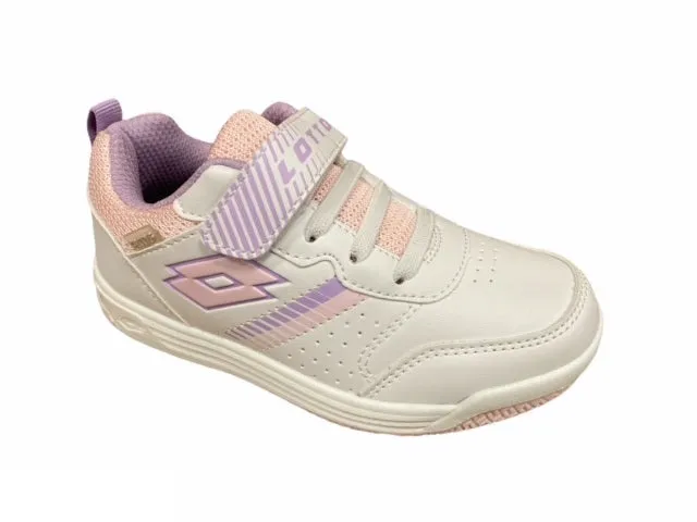 Lotto scarpa da tennis da bambina Set Ace AMF XVIII CL SL 215954 7J2 bianco-rosa