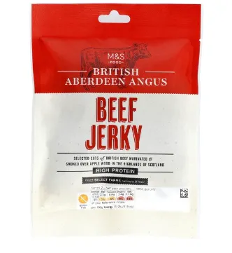 M&S British Peppered Beef Jerky 50g