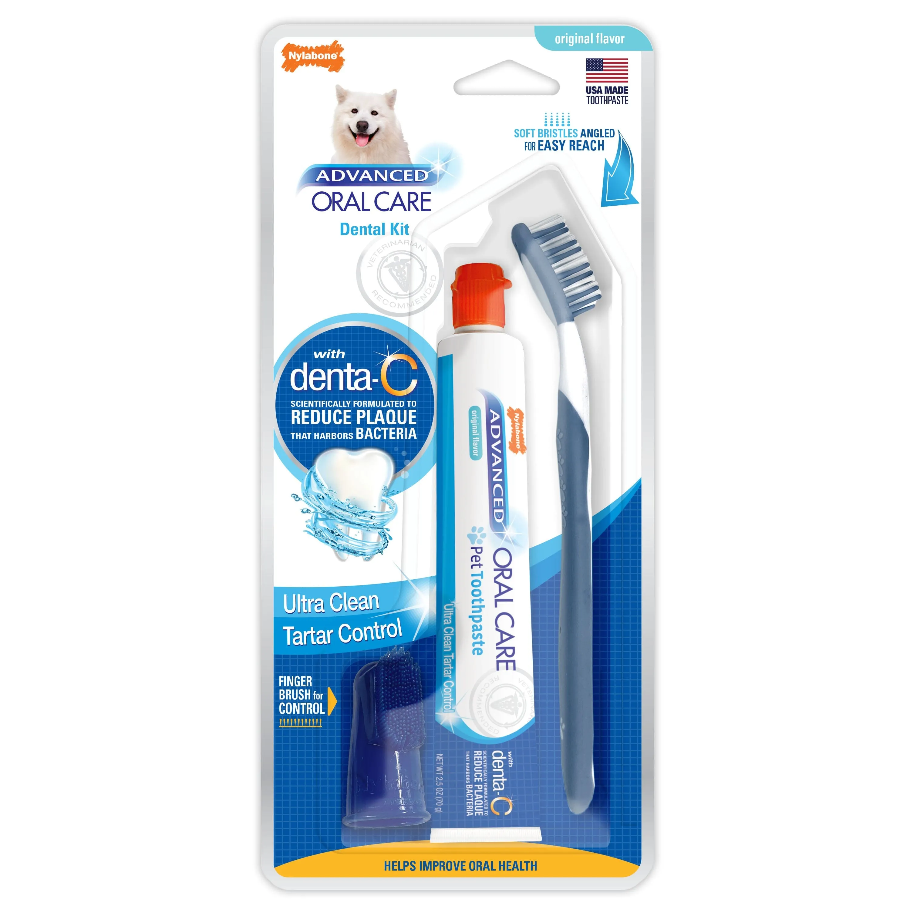 Nylabone Advanced Oral Care Dog Dental Kit Adult Dog Original - 3 Count