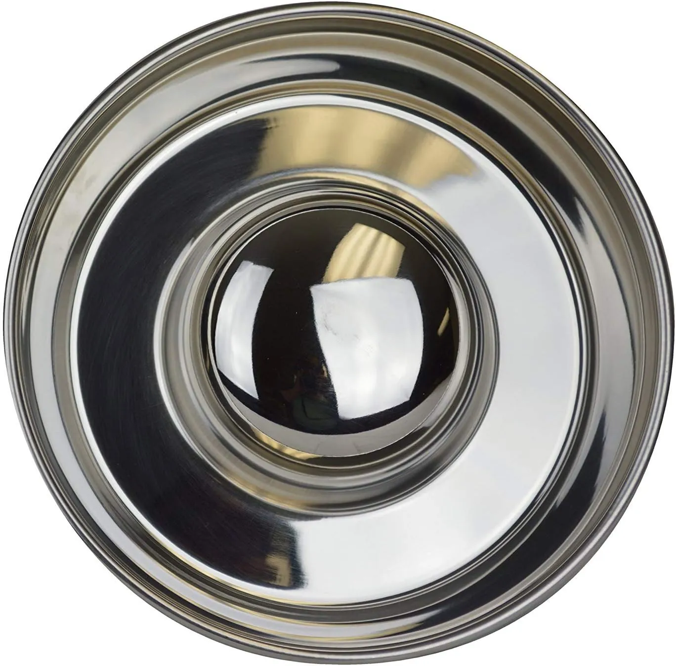 Our Pets Durapet Slow Feed Premium Stainless Steel Dog Bowl, Silver, Large (2040010302)