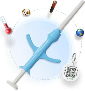 Pack of 1 - Microchip for Dogs, Cats with Temperature Biosensor Kit QR Pet ID Temperature Monitoring Microchip International Implant for Dog Puppy Cat Kitten & Small Pets Free Lifetime Registration