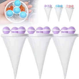 Pet Hair Remover for Laundry 3 Pack, 2025 Upgrade Floating Hair Filtering Mesh Removal, Reusable Hair Catcher Washer Machine, Hair Filter Cleaning Mesh Bag Dog Cat Hair (Purple)