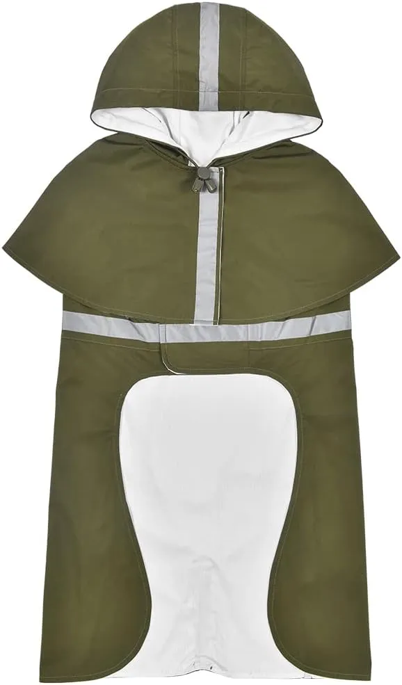 Pet Large Dog Raincoat Apparel Poncho Waterproof for Medium Large Sized for Dog Raincoat Clothes Jacket (6XL, Green)