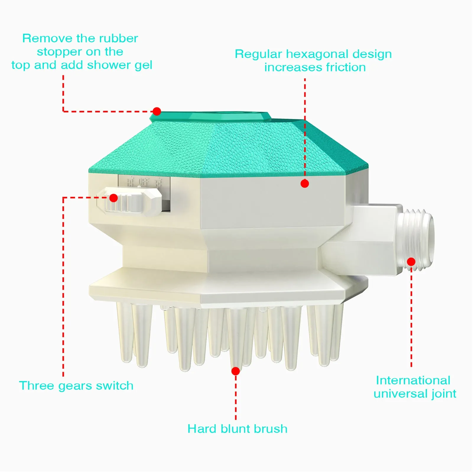 Pet Shower Handheld Dog Grooming Comb Sprayer Brush Hose Dog Bathing Tool
