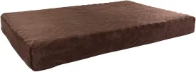 PETMAKER 2-Layer Orthopedic Memory Foam Dog Bed - Machine Washable Cover, 37 x 24, Up to 65lbs, Brown