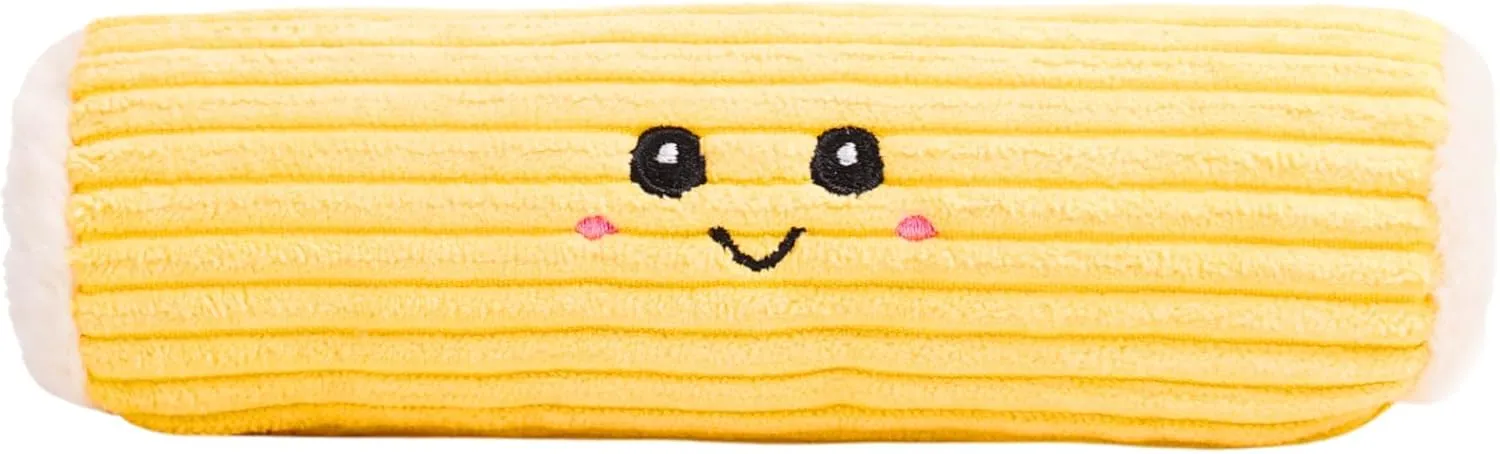Squeaky Dog Plush Toy, Bakery Bite_Stick Collection, 8", for Small and Medium Dogs (Swiss Roll, Small)