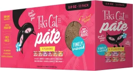 Tiki Cat Grill Pt Variety Pack, Combinations of Real Flaked Fish, Wet High-Protein & High-Moisture Cat Food, 2.8 oz. Cans (Pack of 12)