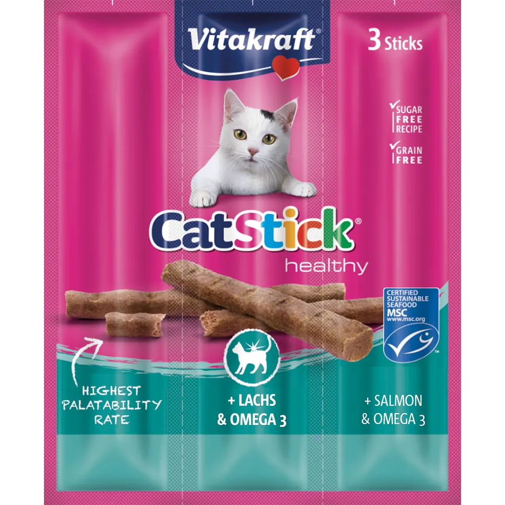 Vitakraft Cat Stick Mini Salmon with Omega 3 3sticks