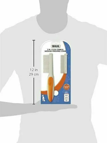 Wahl 2-in-1 Flea/Finishing Pet Comb to detect fleas, flea eggs, ticks (3 Pack)
