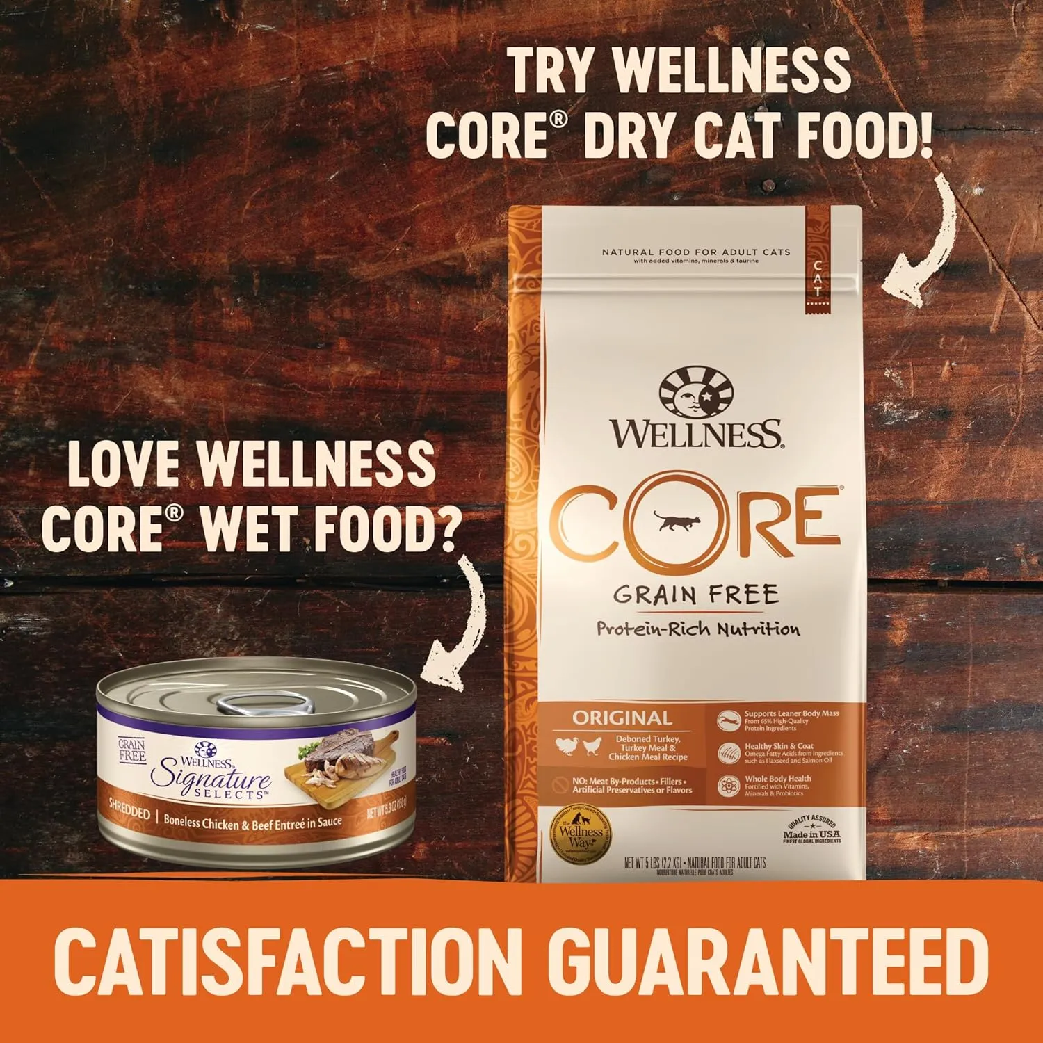 Wellness CORE Signature Selects Flaked Adult Wet Cat Food, Natural, Protein-Rich, Grain Free, 2.8 Ounce, 12 Pack (Skipjack Tuna & Wild Salmon)