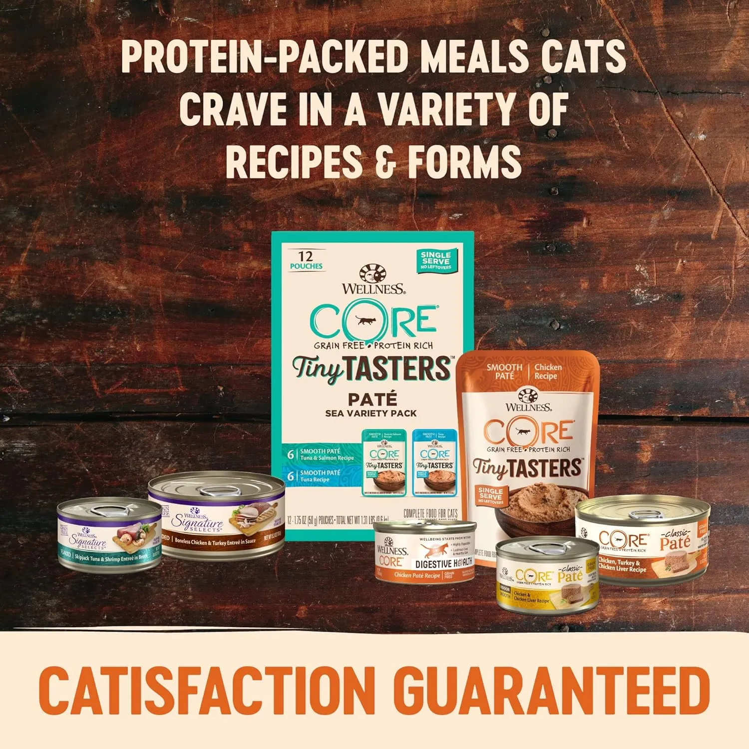 Wellness CORE Signature Selects Flaked Adult Wet Cat Food, Natural, Protein-Rich, Grain Free, 2.8 Ounce, 12 Pack (Skipjack Tuna & Wild Salmon)
