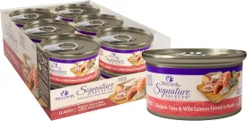 Wellness CORE Signature Selects Flaked Adult Wet Cat Food, Natural, Protein-Rich, Grain Free, 2.8 Ounce, 12 Pack (Skipjack Tuna & Wild Salmon)
