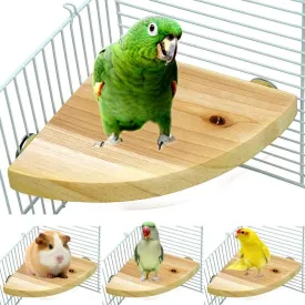 Wood Perch Bird Platform Parrot Stand Playground Cage Accessories for Small Anminals Rat Hamster Gerbil Rat Mouse Lovebird Finches Conure Budgie Exercise Toy 7 inch